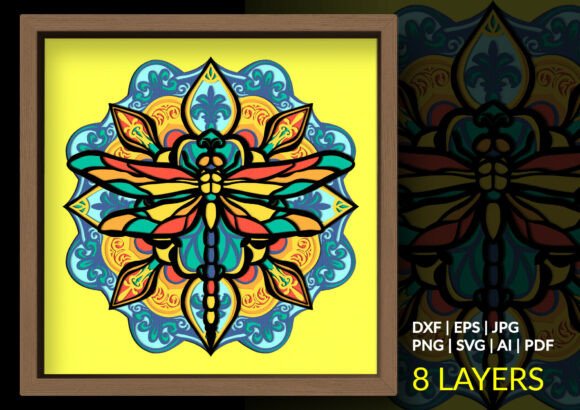 Art Nouveau Dragonfly Mandala Shadow Box Review
