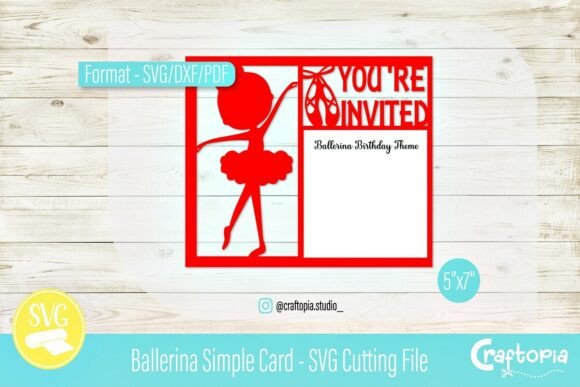 Ballerina Birthday Invite – 3D SVG for Elegant Birthday Crafts