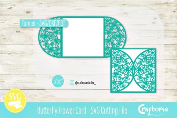 Butterfly Flower Card – 3D SVG for Birthday Crafts & Handmade Business