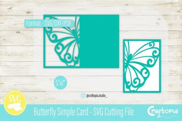 Butterfly Simple Card – 3D SVG Design for Greeting Cards & Craft Projects