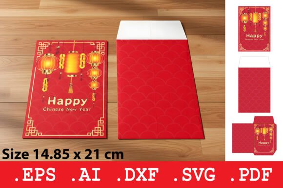 Chinese New Year Red Envelope 3D SVG for Festive Digital Products