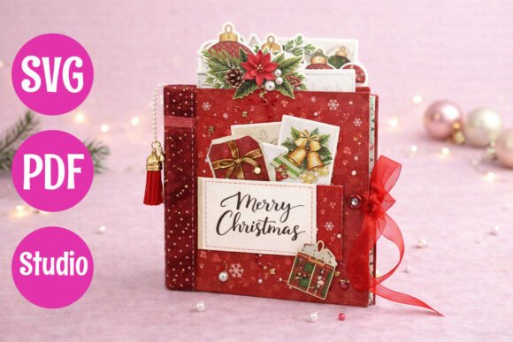 December Daily Album Template: 3D SVG Magic for Christmas Storytelling