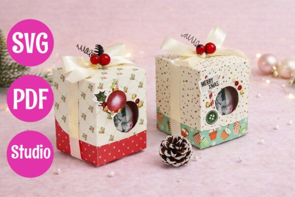 Elegant 3D SVG Christmas Packaging for Festive Branding