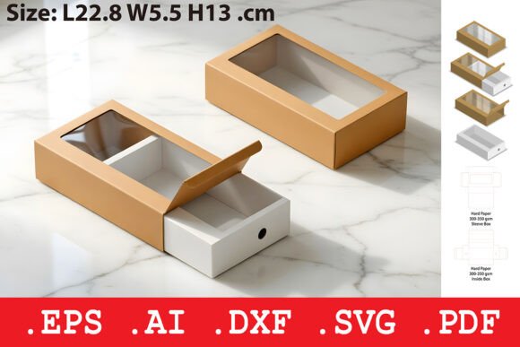 Elegant 3D SVG Sleeve Box for Modern Local Brand Packaging