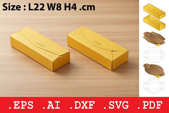 Folding Box with Scalloped Lid: A 3D SVG Object for Elegant Editorial Design