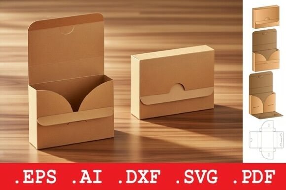 Folding Envelope Box with Curvy Flap: A 3D SVG Object for Elegant Editorial Design