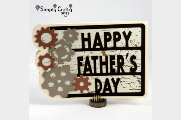 Gears Father s Day Card SVG