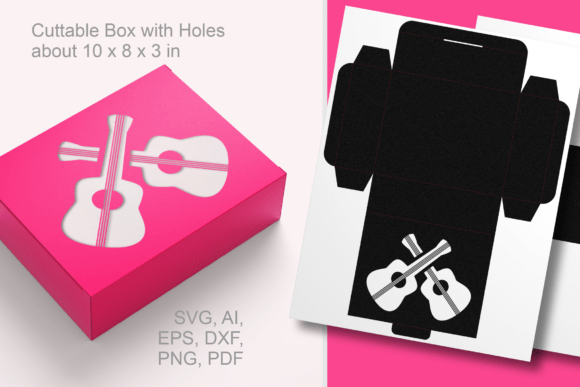 Guitars Cutout 3D SVG for Holiday Crafting