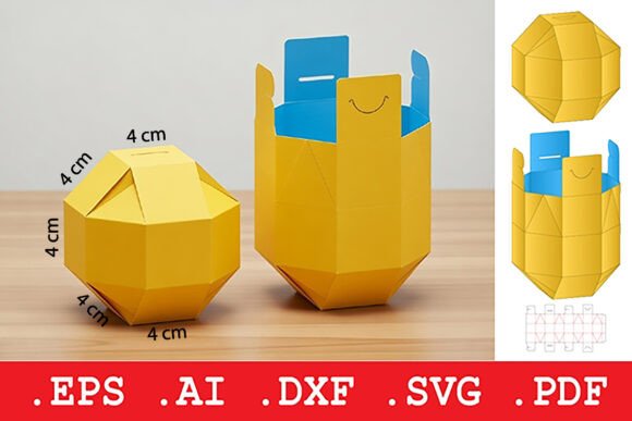 h1Faceted Geometric Gift Box – 3D SVG Object for Modern Packaging Design/h1