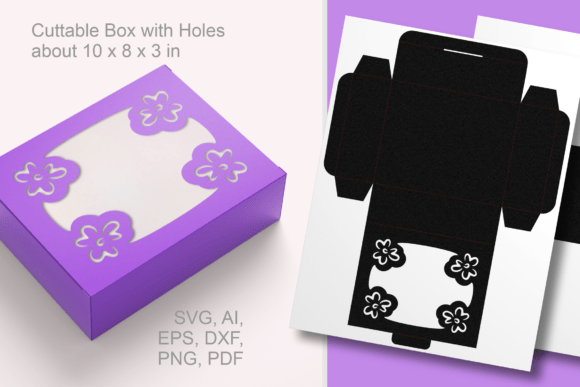 Modest Posy X4 Frame Rect Favor Box SVG: 3D Design for Mother’s Day Content