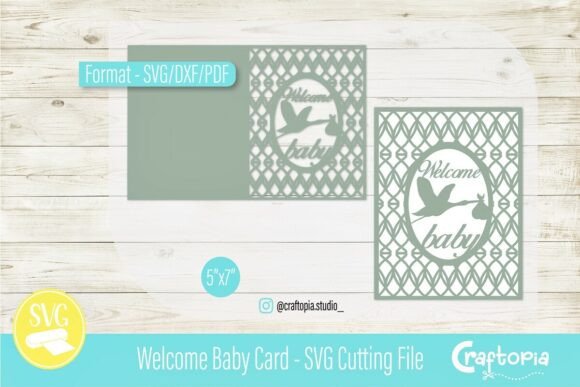 Welcome Baby Card – 3D SVG for Greeting Cards & Design Projects